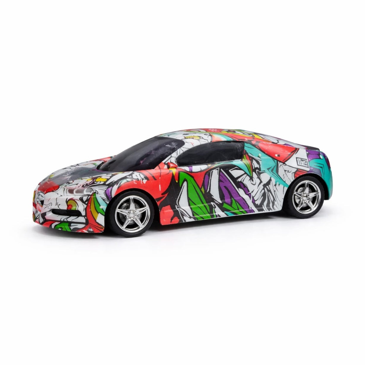 Masinuta sport pentru copii Monster Racing, scara 1:22, model graffiti, pull back