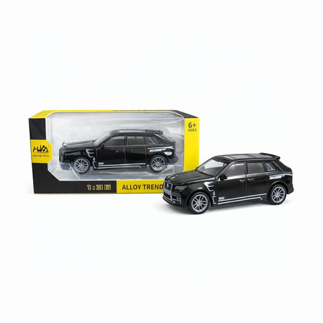 Masinuta SUV metalica neagra scara 1:36, model realist, 15 cm