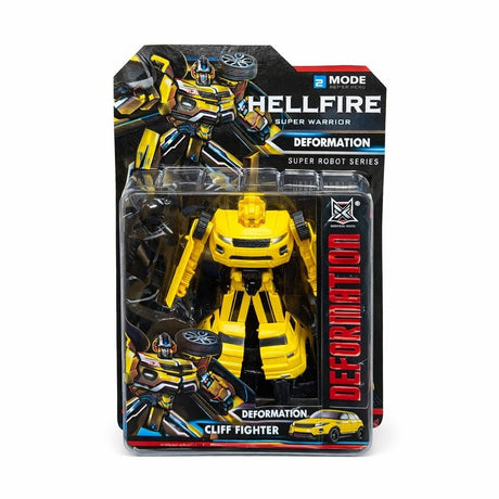 Masinuta transformabila in robot, 2 in 1, 24 cm, model galben
