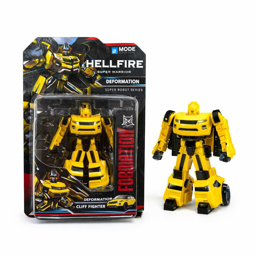 Masinuta transformabila in robot, 2 in 1, 24 cm, model galben