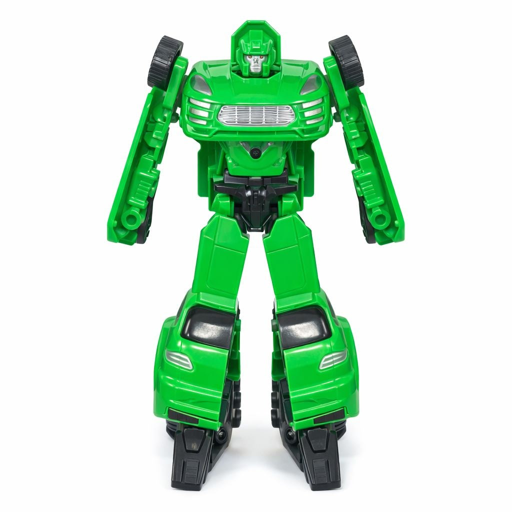 Masinuta transformabila robot 2 in 1, verde, 24 cm