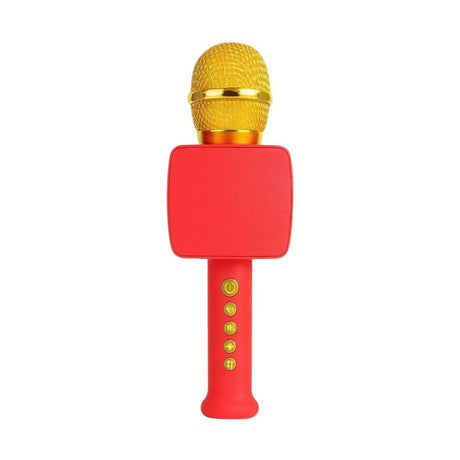 Microfon Fara Fir ZX-900 Rosu Karaoke HIFI Speaker Bluetooth , Functii Inregistrare SD USB