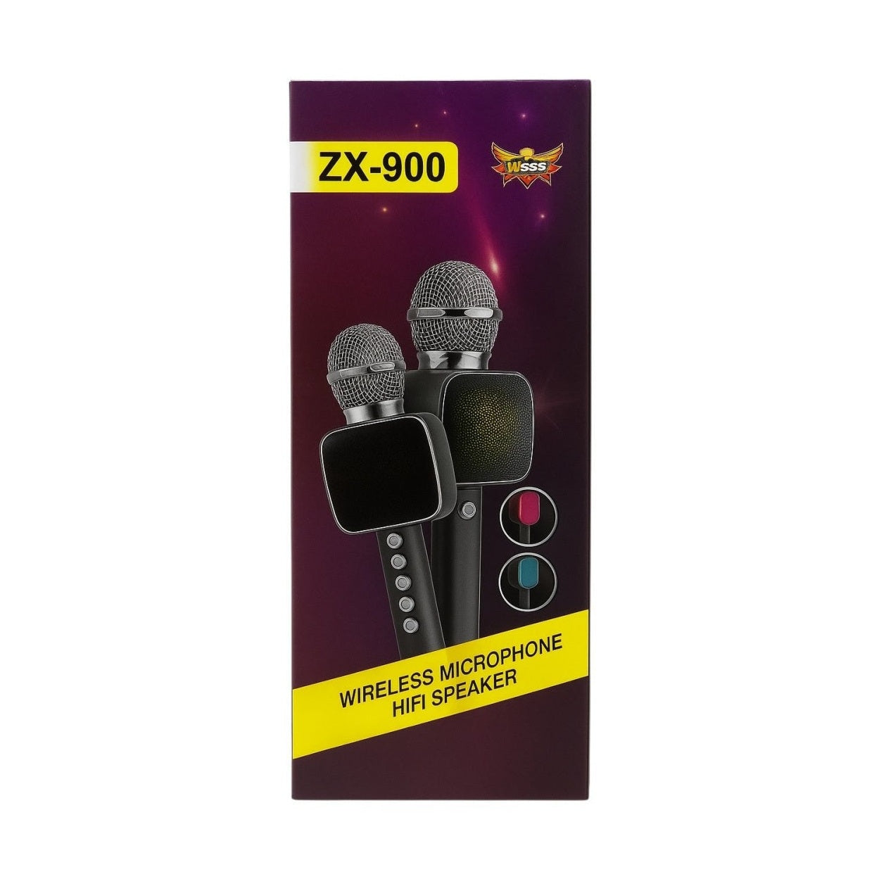 Microfon Fara Fir ZX-900 Rosu Karaoke HIFI Speaker Bluetooth , Functii Inregistrare SD USB
