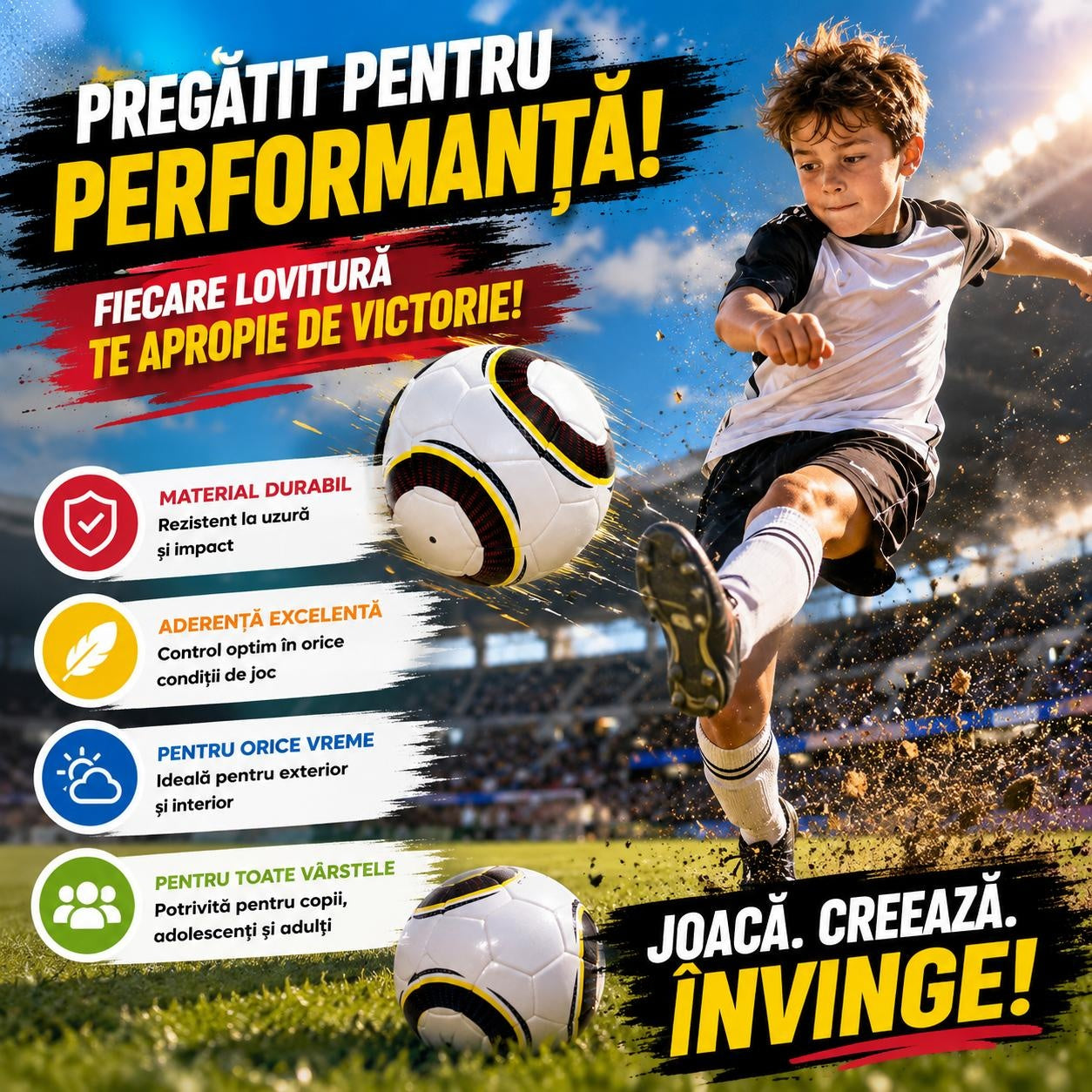 Minge de Fotbal Nr. 5 Profesională – Design Modern, Rezistentă pentru Antrenament și Joc