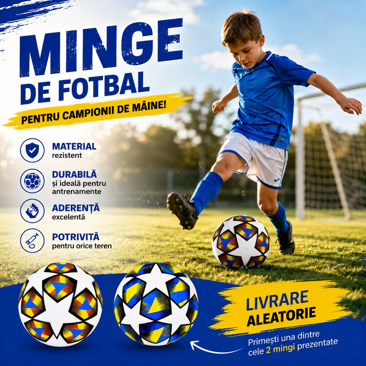 Minge de Fotbal pentru Copii nr.5 Multicoloră – Culori Diverse