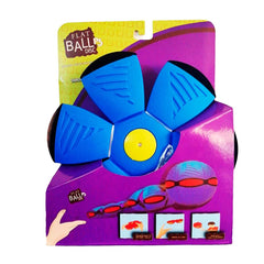 Minge Frisbee Transformabila cu Lumini , Flat Ball Disc, Jucarie 2-in-1
