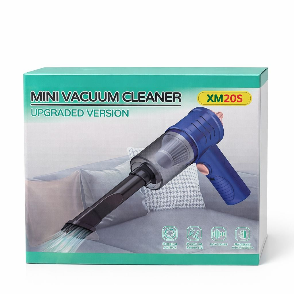 Mini aspirator portabil fara fir pentru birou si masina, model XM20S