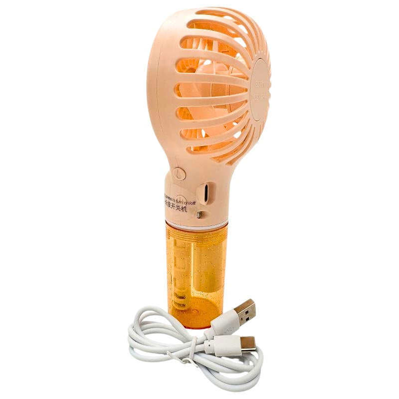 Mini ventilator spray multifunctional portabil 17cm cu racire si umidificare, 4 viteze, rezervor 6.5cm, USB,