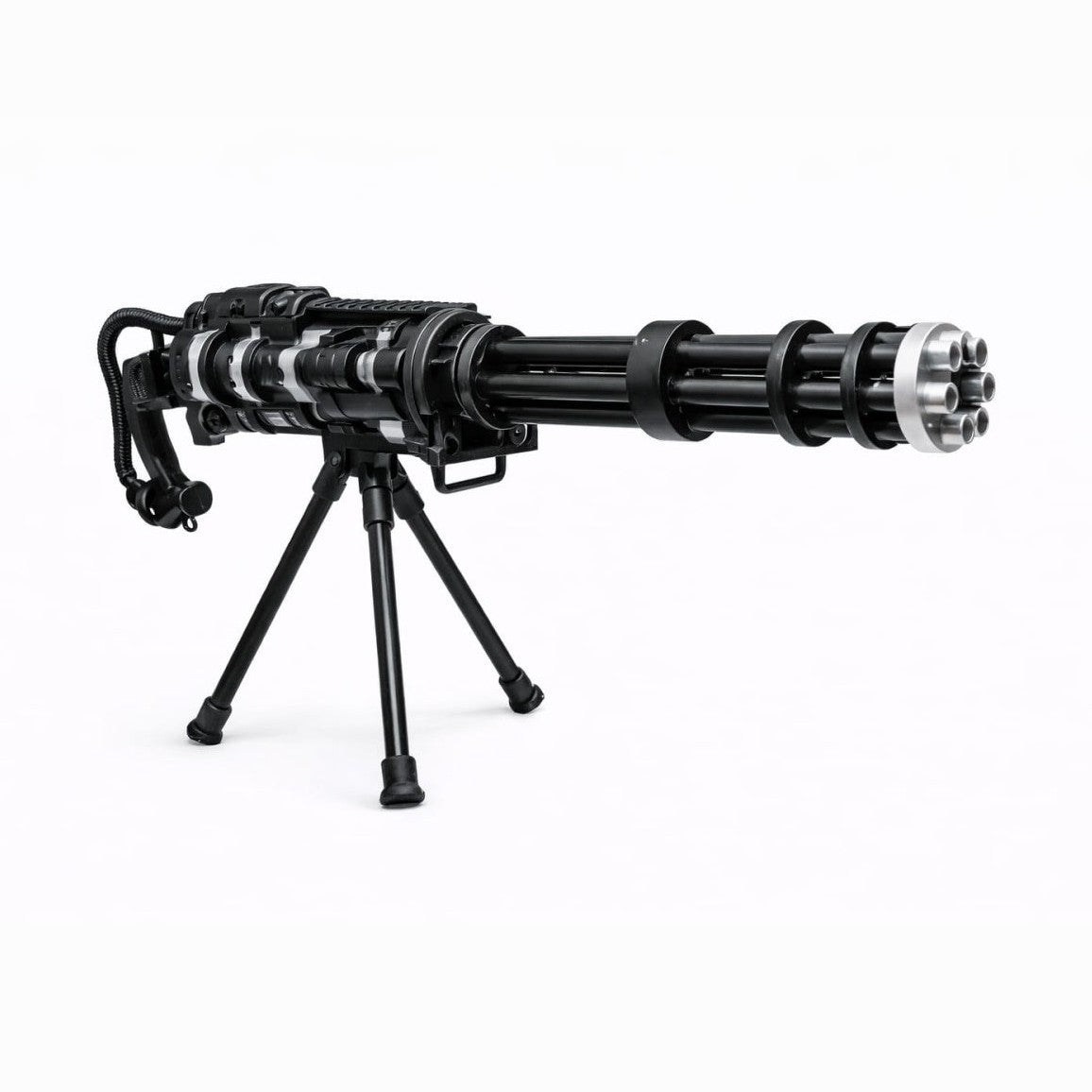 Mitraliere de jucarie rotativa cu trepied, model gatling, efecte luminoase