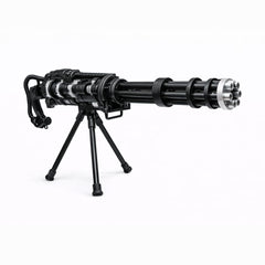 Mitraliere de jucarie rotativa cu trepied, model gatling, efecte luminoase