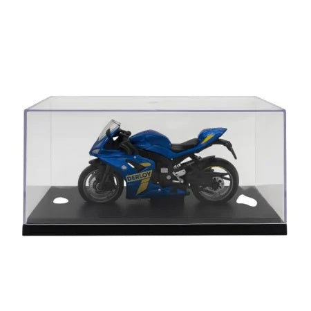 Motocicleta Metalica Die-Cast Sport Derloy Albastra – Scara 1:12 Pull Back Lumini Sunete