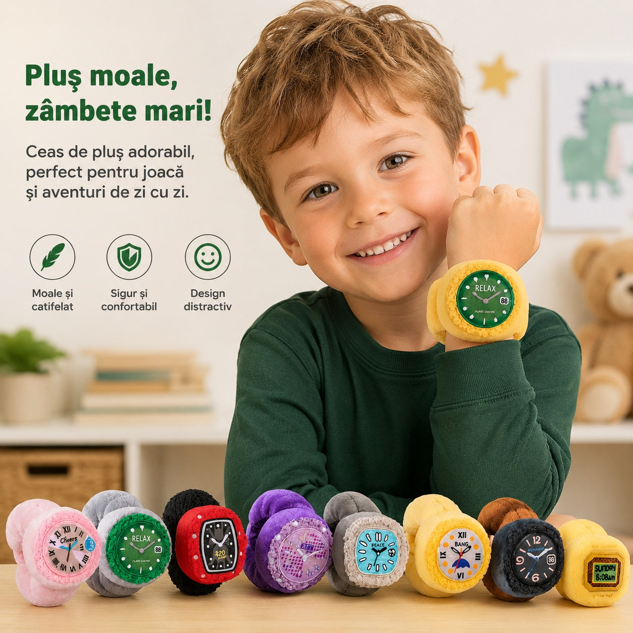 Mystery Box Ceas de Plus pentru Copii 13 cm – Jucărie Surpriză Colecționabilă