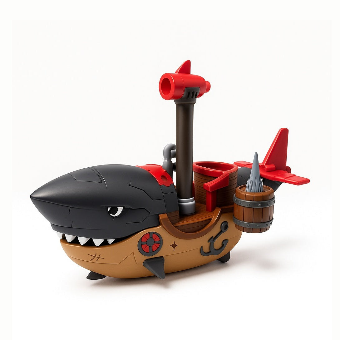 Nava Pirat Mecha Shark , Jucarie Creativa cu Accesorii, 21.5 cm