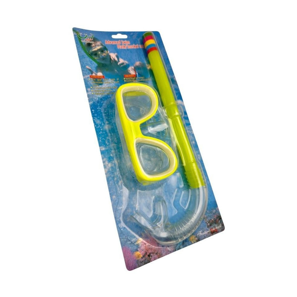 Ochelari inot copii cu tub respirator 30x12.5 cm , Snorkel si masca 14x6.5 cm , Culori variate , Pentru piscina si mare ,