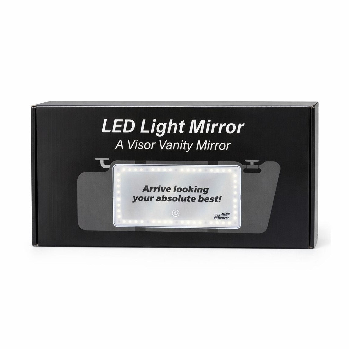 Oglinda auto pentru parasolar cu iluminare LED, touch si alimentare USB