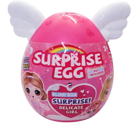 Ou surpriză cu păpușă, animăluț și accesorii, din plastic, culori vibrante, dimensiune 23x30x14 cm