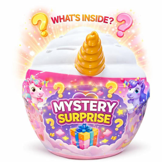 Ou surpriza unicorn mare cu accesorii si figurine, jucarie copii 3+ 27 cm