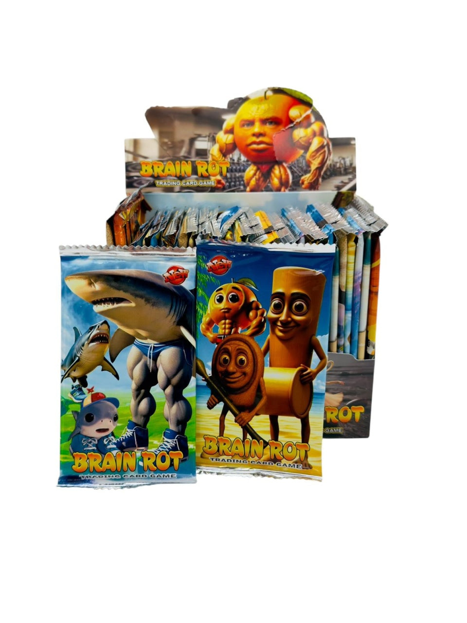 Pachete Carti de Colectie Brain Rot , Design Creaturi Amuzante Memes Jocuri
