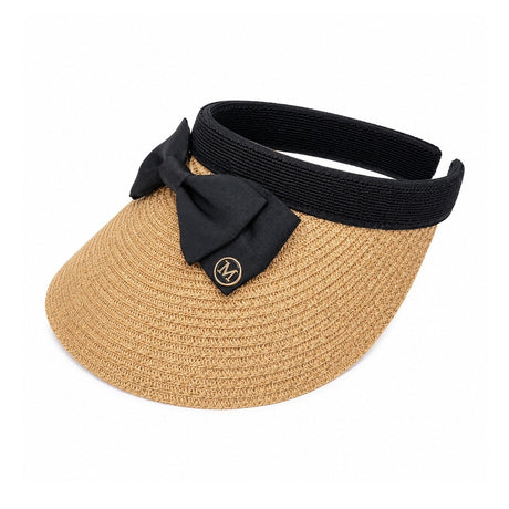 Palarie de Vara Tip Viziera pentru Femei, cu Fundita Eleganta si Protectie UV