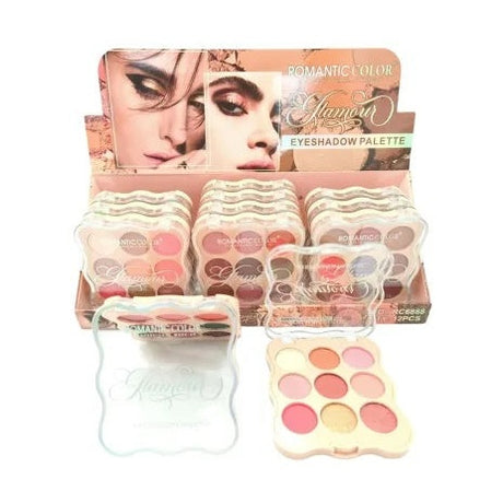 Paleta Farduri de Pleoape , Romantic Color Glamour, 9 Culori Intense si Stralucitoare
