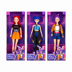Păpușă Fashion pentru Fetițe – Păr Lung, Articulații Mobile, 3 Stiluri, Model Aleatoriu, 3+ Ani