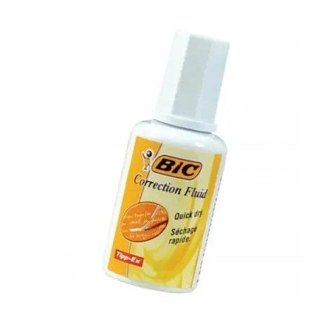 Pasta corectoare Bic 20ml , fluid corector cu pensula, pe baza de solvent, pentru corectii rapide,