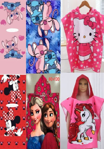 Pelerină de copii cu model animat, roz, 3+ ani