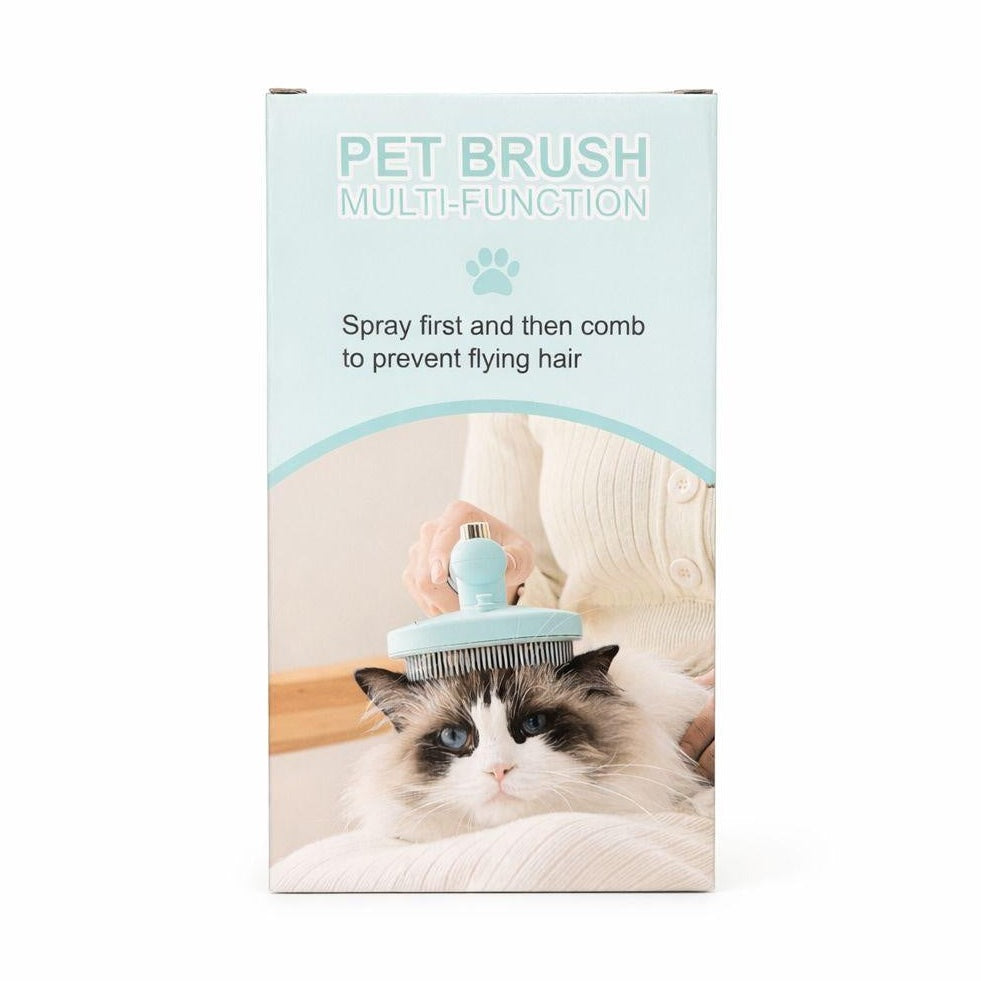 Perie pentru animale cu spray integrat, multifunctionala, pentru ingrijire blana pisici si caini