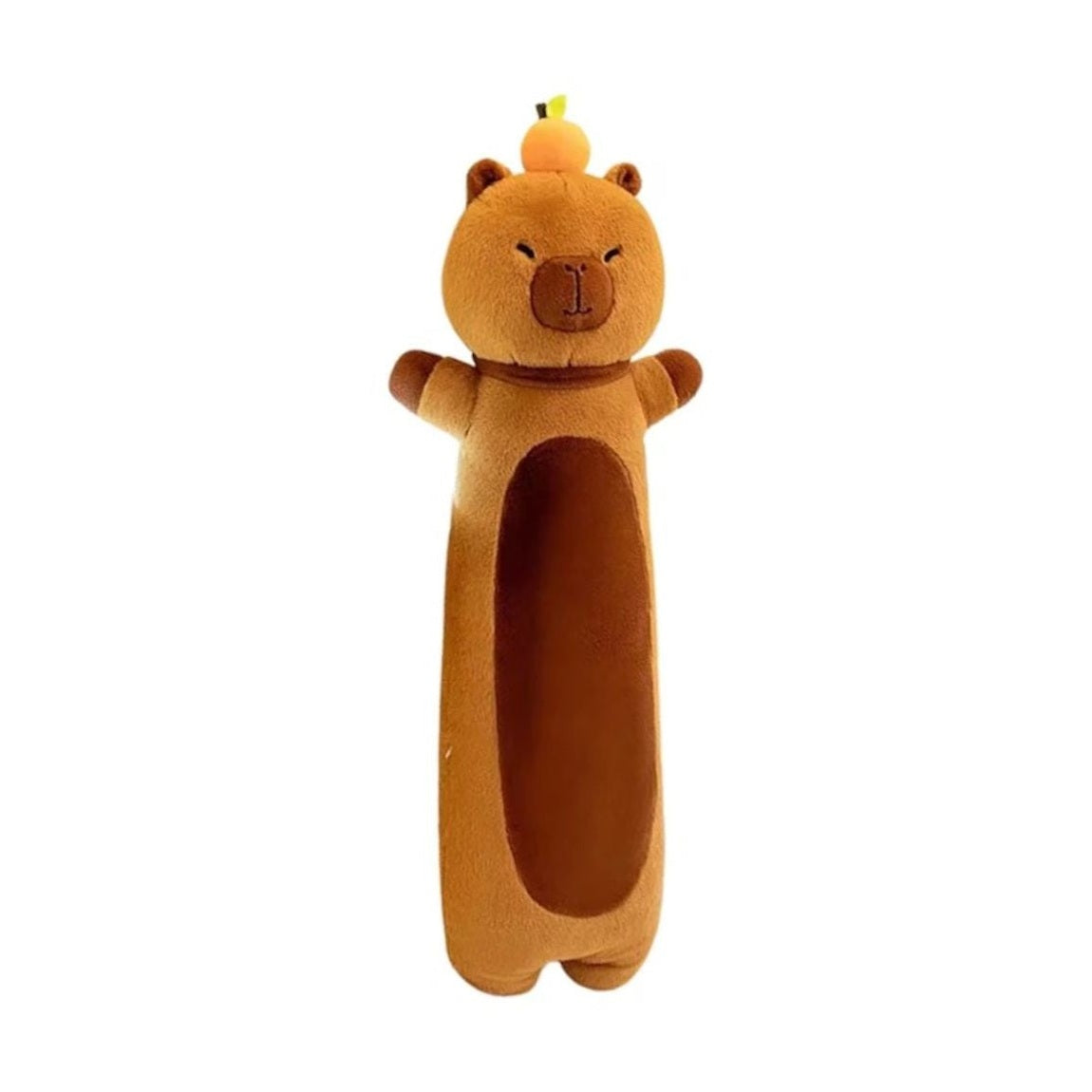 Perna Plus Animalut Maro 70 cm , Jucarie XL Pufoasa, Decor Cozy, Cadou Kawaii