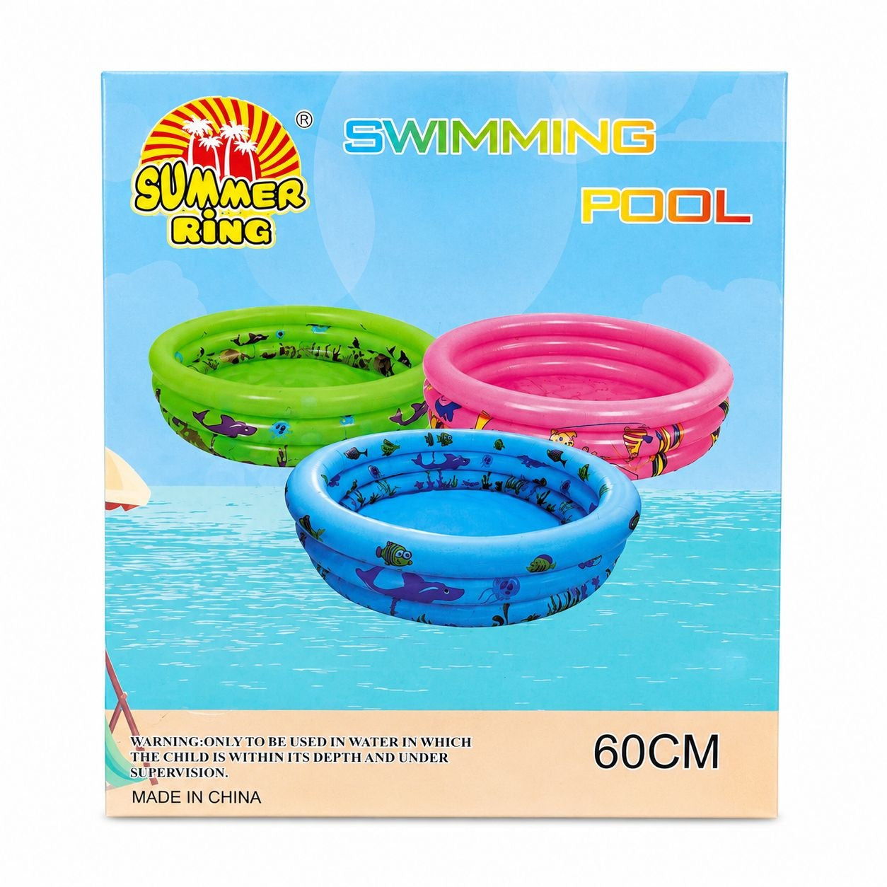 Piscina Gonflabilă pentru Copii Verde 60 cm – Mini Piscină PVC pentru Joacă și Distracție