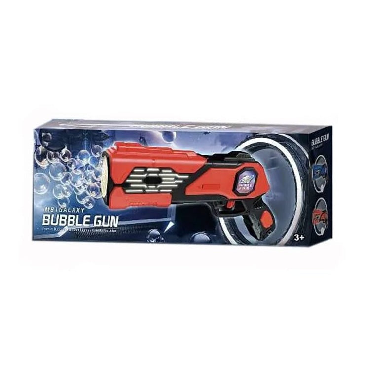 Pistol automat de facut baloane de sapun Bubble Gun M81 Galaxy cu lumini, rosu