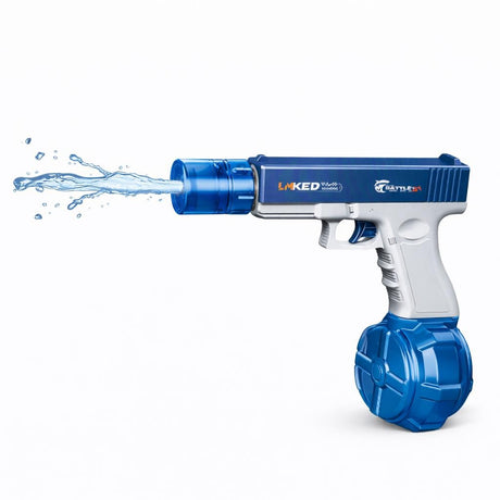 Pistol cu apa electric albastru compact cu rezervor tambur