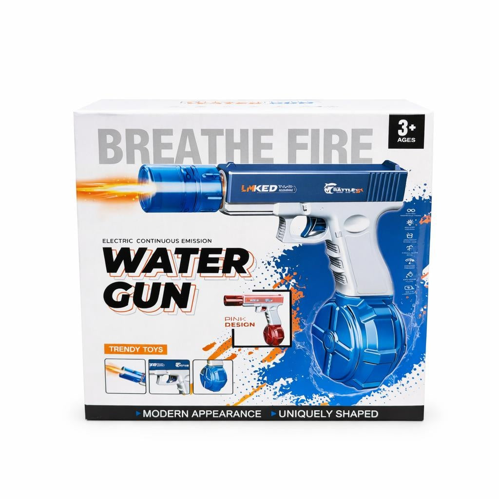 Pistol cu apa electric albastru compact cu rezervor tambur