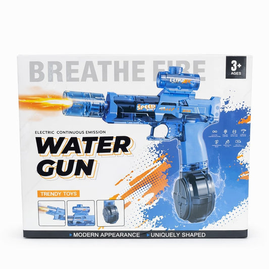 Pistol cu apa electric, negru, rezervor mare, jucarie exterior, reincarcabil