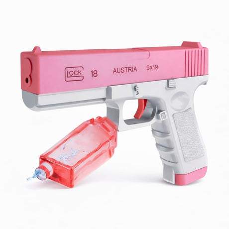 Pistol cu apa electric pentru copii, rezervor detasabil, roz alb