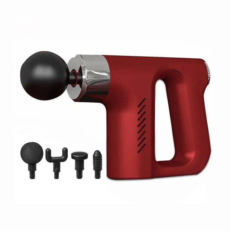 Pistol de Masaj pentru Relaxarea Musculaturii, Rosu, Material Plastic, Portabil, Rosu