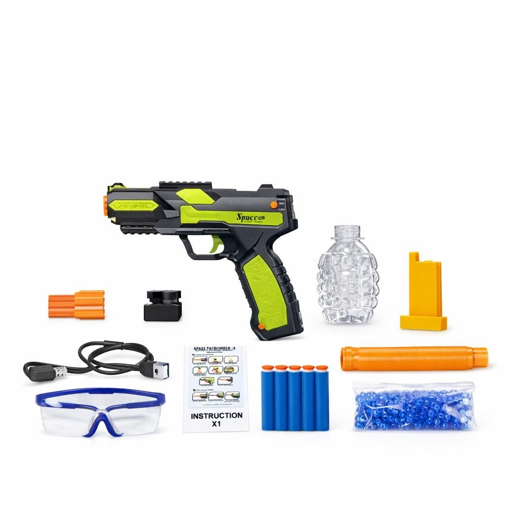 Pistol electric cu cristall water si proiectile spuma Space Pathfinder X cu accesorii 29x23.5x6.5cm