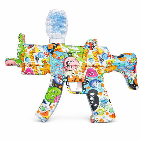 Pistol jucarie electric tip carabina, design colorat graffiti, efecte vizuale, model modern