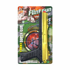 Pistol jucarie tip Flint Gun, auriu, 27.5 cm