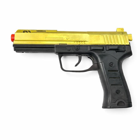 Pistol jucarie tip Flint Gun, auriu, 27.5 cm