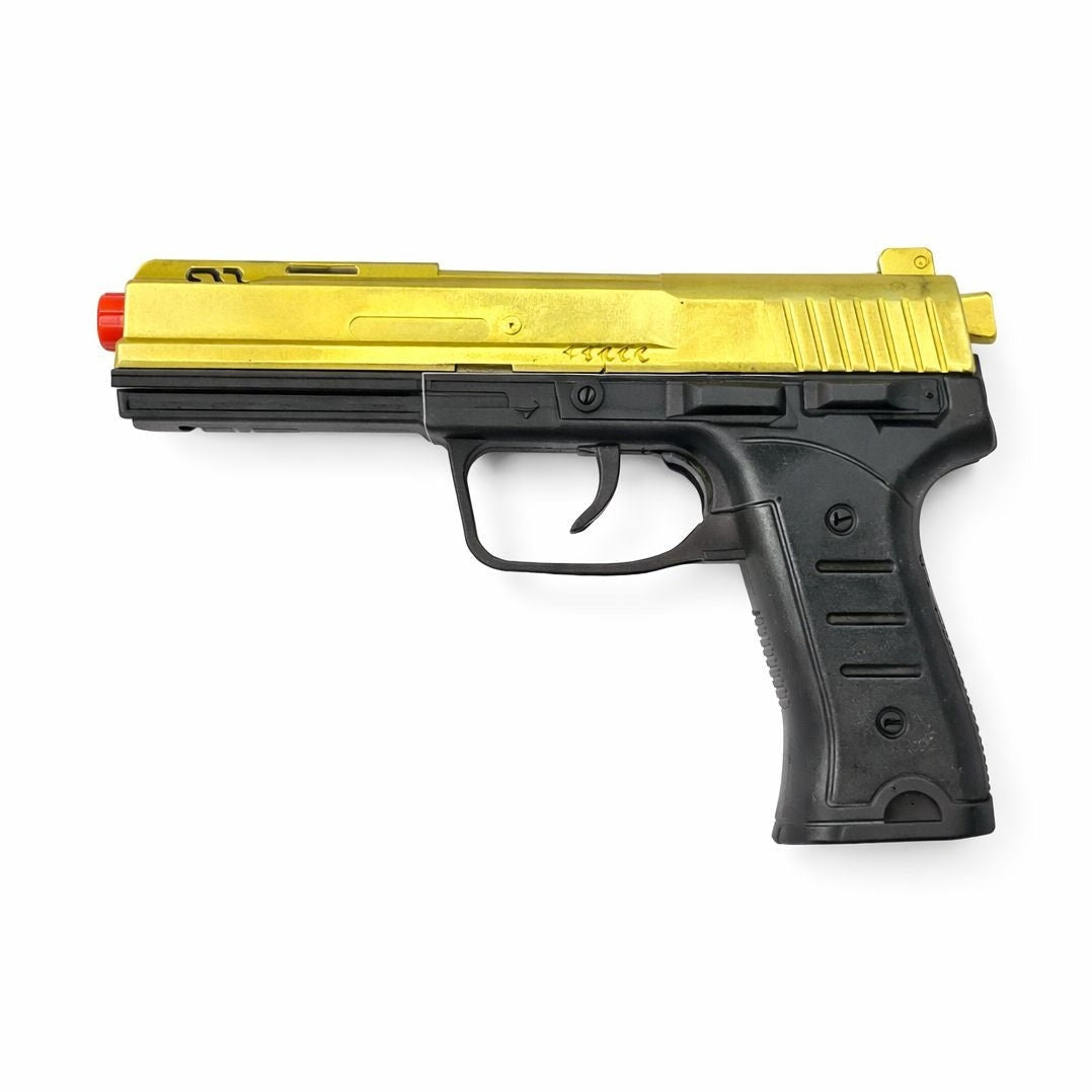 Pistol jucarie tip Flint Gun, auriu, 27.5 cm