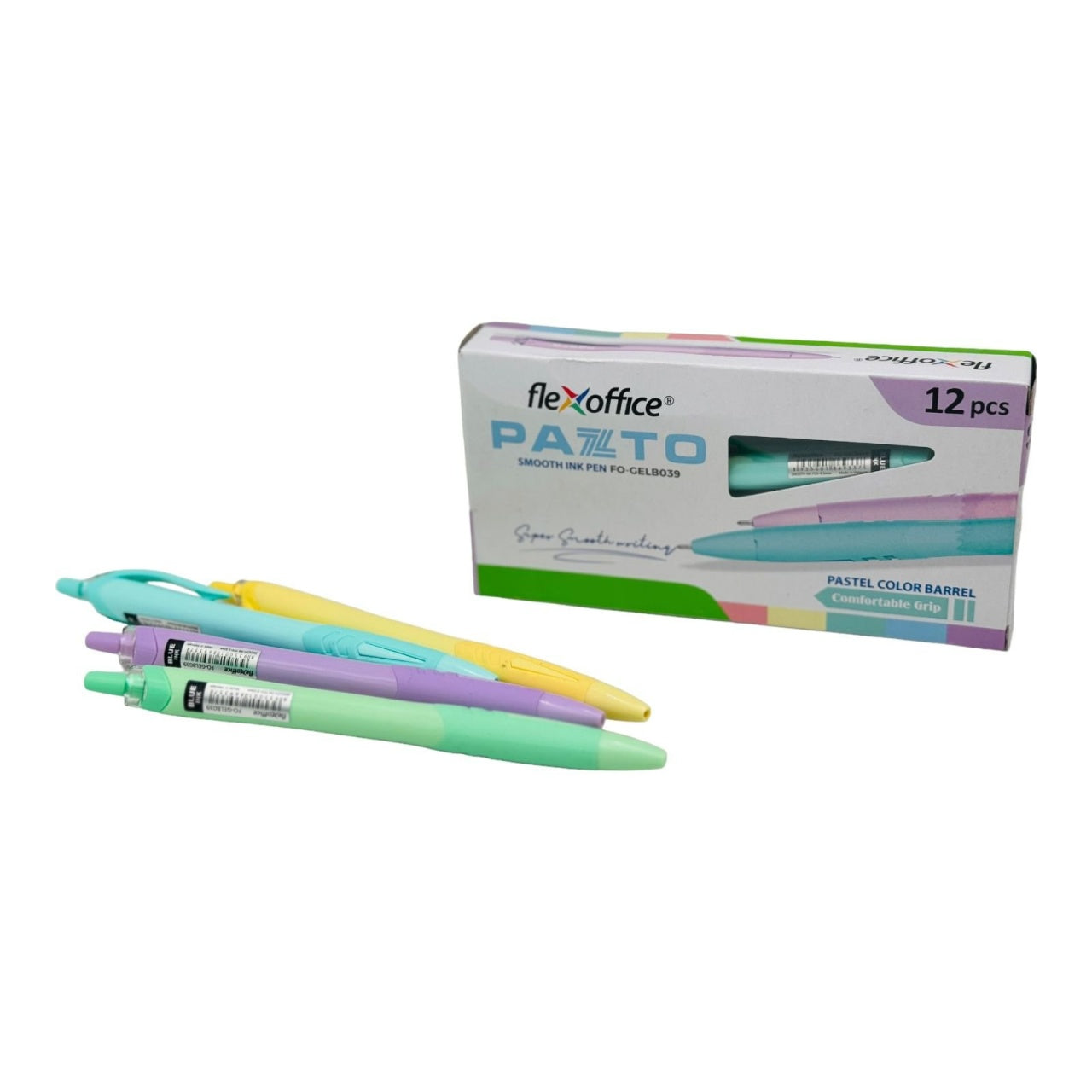 Pix gel Flexoffice Pazto FO-GELB039, albastru , scriere fina si uniforma pentru birou si scoala,