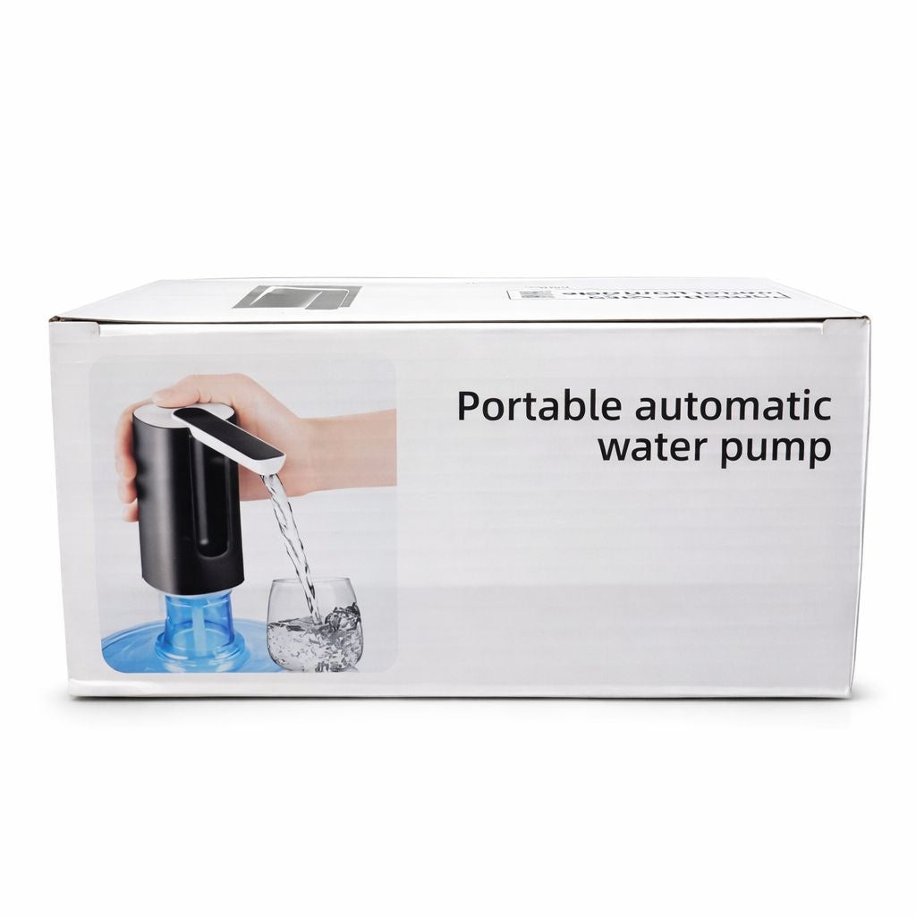 Pompa automată pentru dozare apă, dispenser electric portabil pentru bidoane de apă, negru