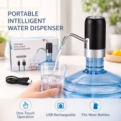 Pompa electrica apa pentru bidon, dispenser apa USB reincarcabil, montare rapida