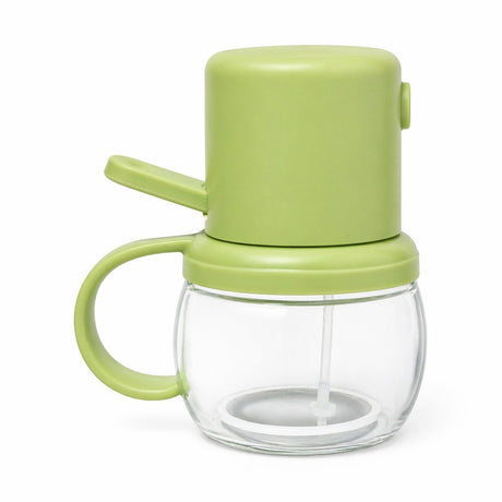 Pulverizator ulei 210 ml, 13x8.5 cm, spray bucatarie, sticla, dozare uniforma, verde