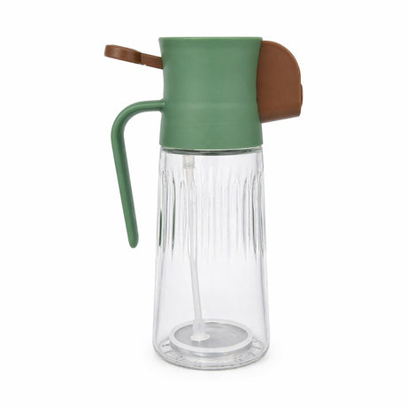 Pulverizator ulei sticla 380 ml, 20x9.5 cm, spray bucatarie, dozare fina, verde