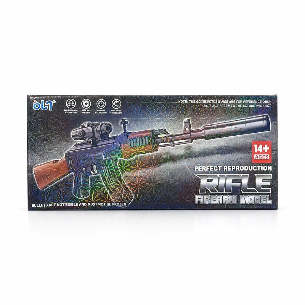 Pusca de jucarie crystal bullet rifle firearm model cu accesorii, 41.5 cm