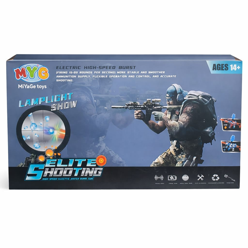 Pusca electrica- crystal bullet si efect luminos, model camuflaj