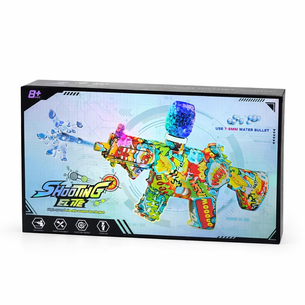 Pusca jucarie cu bile gel apa electrica model colorat cu rezervor