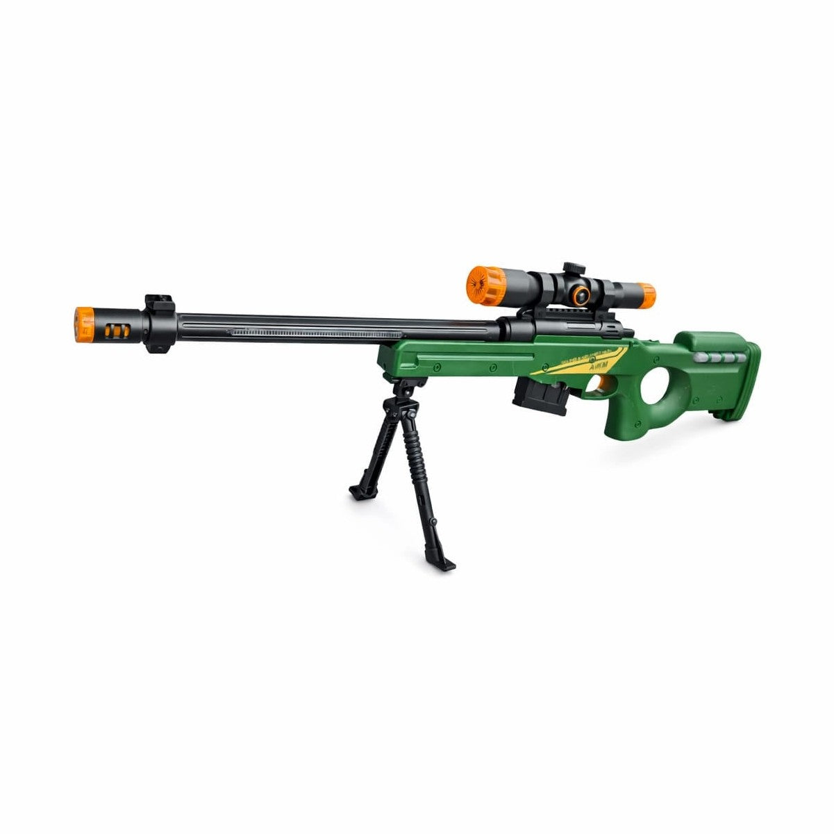 Pusca luneta de jucarie cu trepied, efecte lumini si sunete, model sniper copii